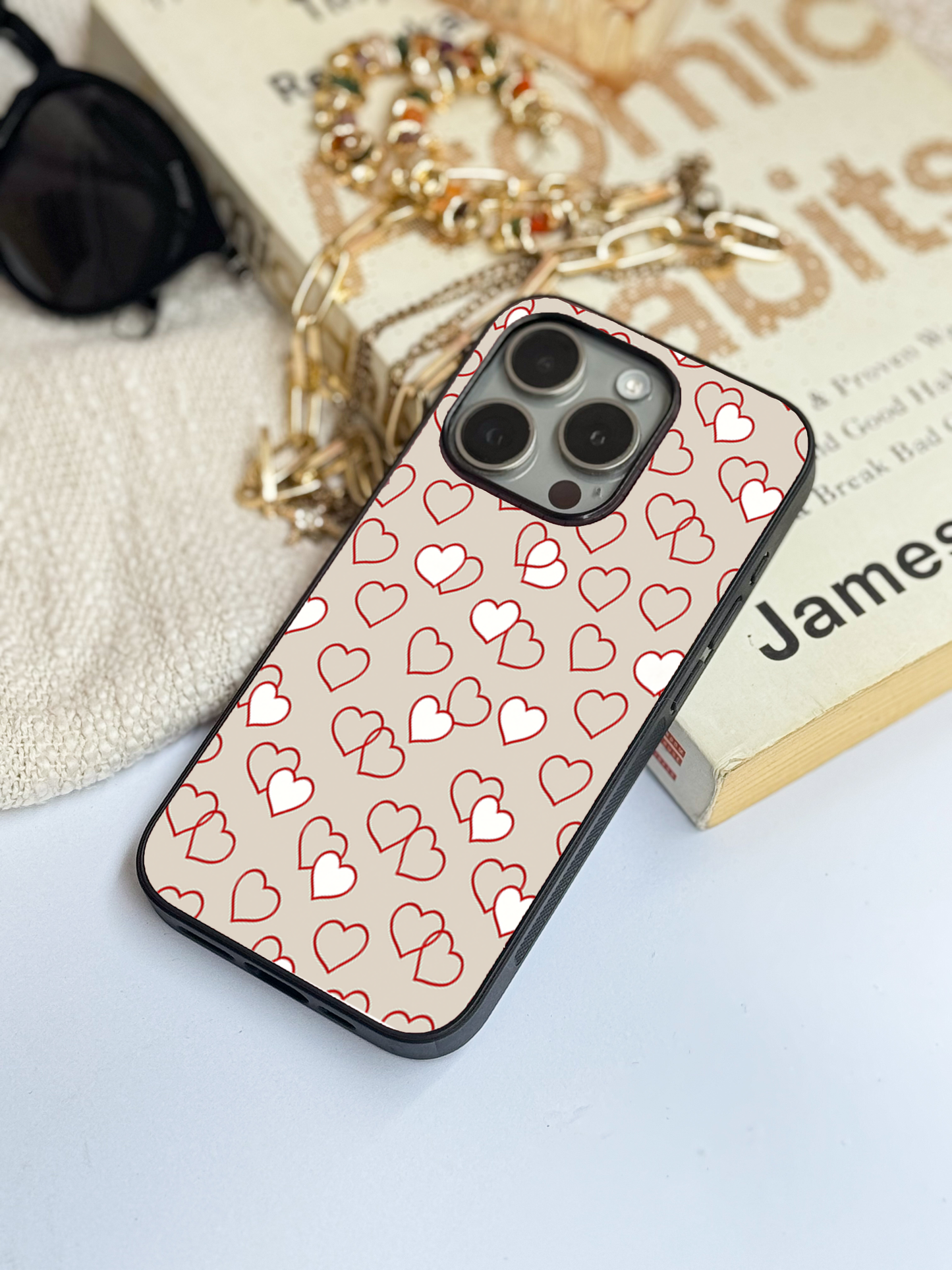 Puzzled Hearts Back Cover For iPhone 11,12,13,14,15,16 Models