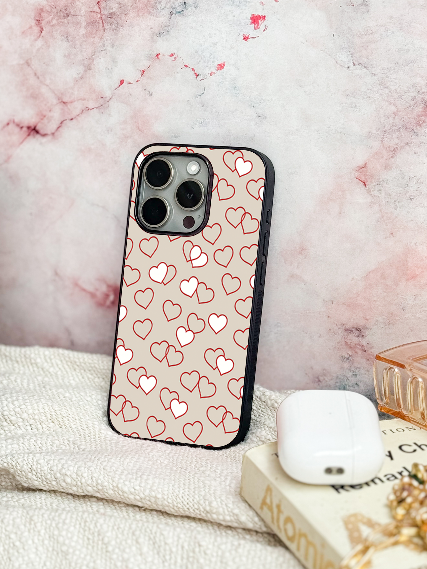 Puzzled Hearts Back Cover For iPhone 11,12,13,14,15,16 Models