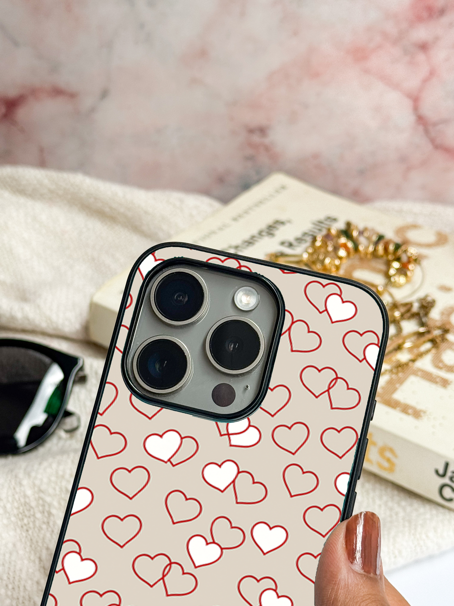 Puzzled Hearts Back Cover For iPhone 11,12,13,14,15,16 Models