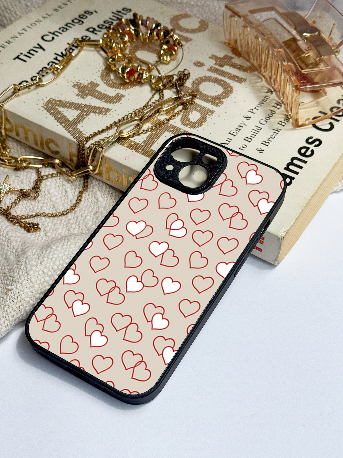 Puzzled Hearts Back Cover For iPhone 11,12,13,14,15,16 Models