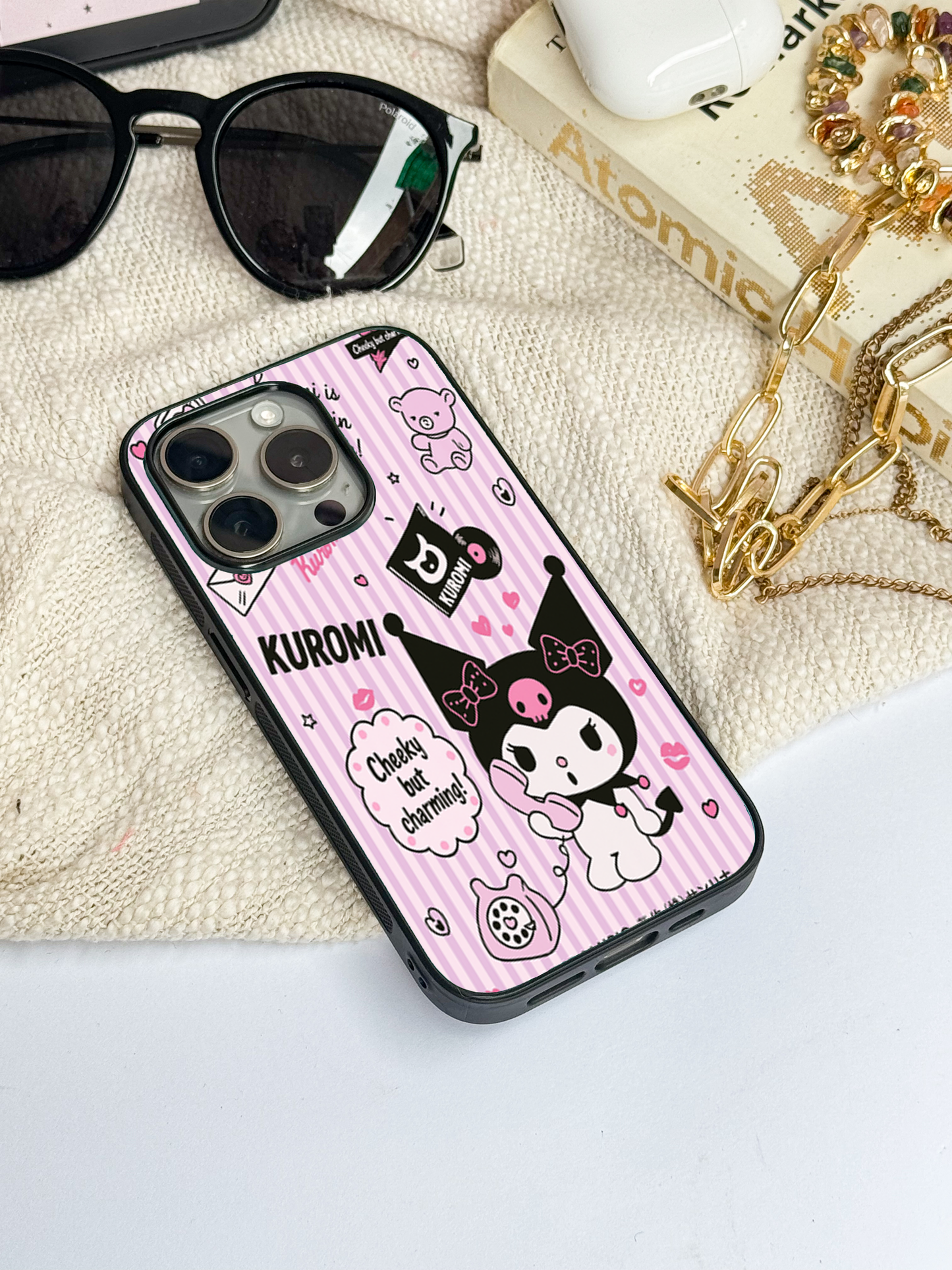 Kuromi Cat  Back Cover For iPhone 11,12,13,14,15,16 Models
