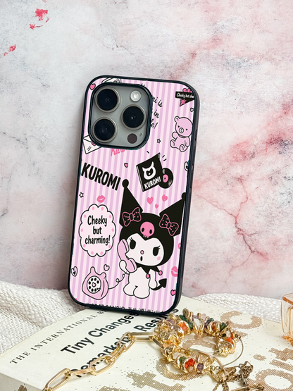 Kuromi Cat  Back Cover For iPhone 11,12,13,14,15,16 Models