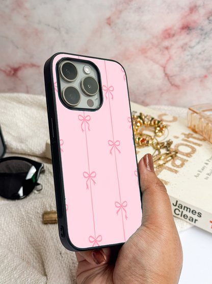 pink bows Back Cover For iPhone 11,12,13,14,15,16 Models