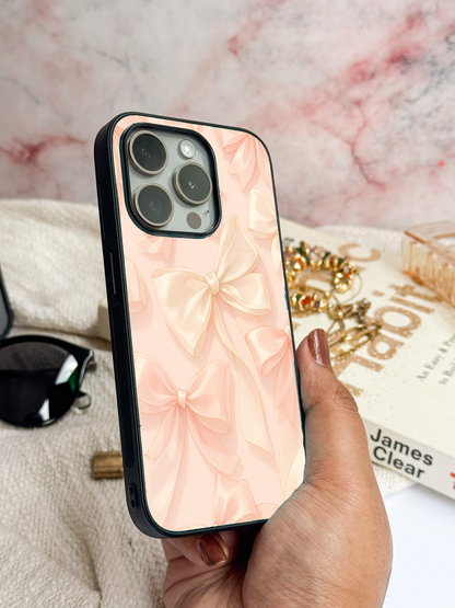 Silky Bows Back Cover For iPhone 11,12,13,14,15,16 Models