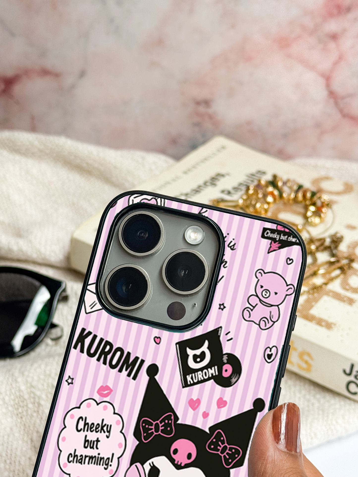 Kuromi Cat  Back Cover For iPhone 11,12,13,14,15,16 Models