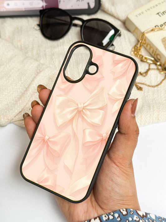 Silky Bows Back Cover For iPhone 11,12,13,14,15,16 Models