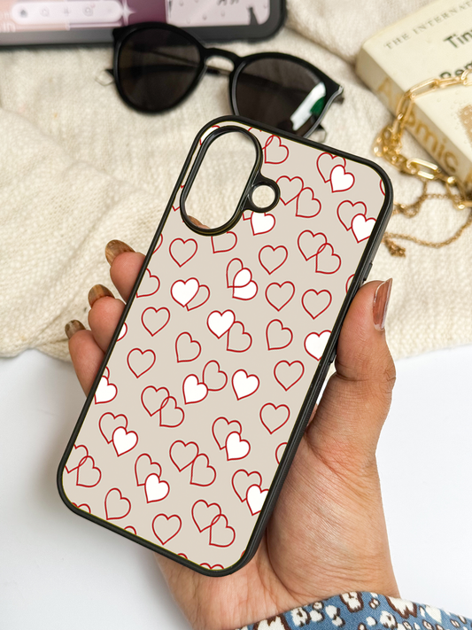 Puzzled Hearts Back Cover For iPhone 11,12,13,14,15,16 Models
