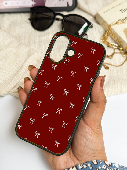 Red Bow Beaut Back Cover For iPhone 11,12,13,14,15,16 Models