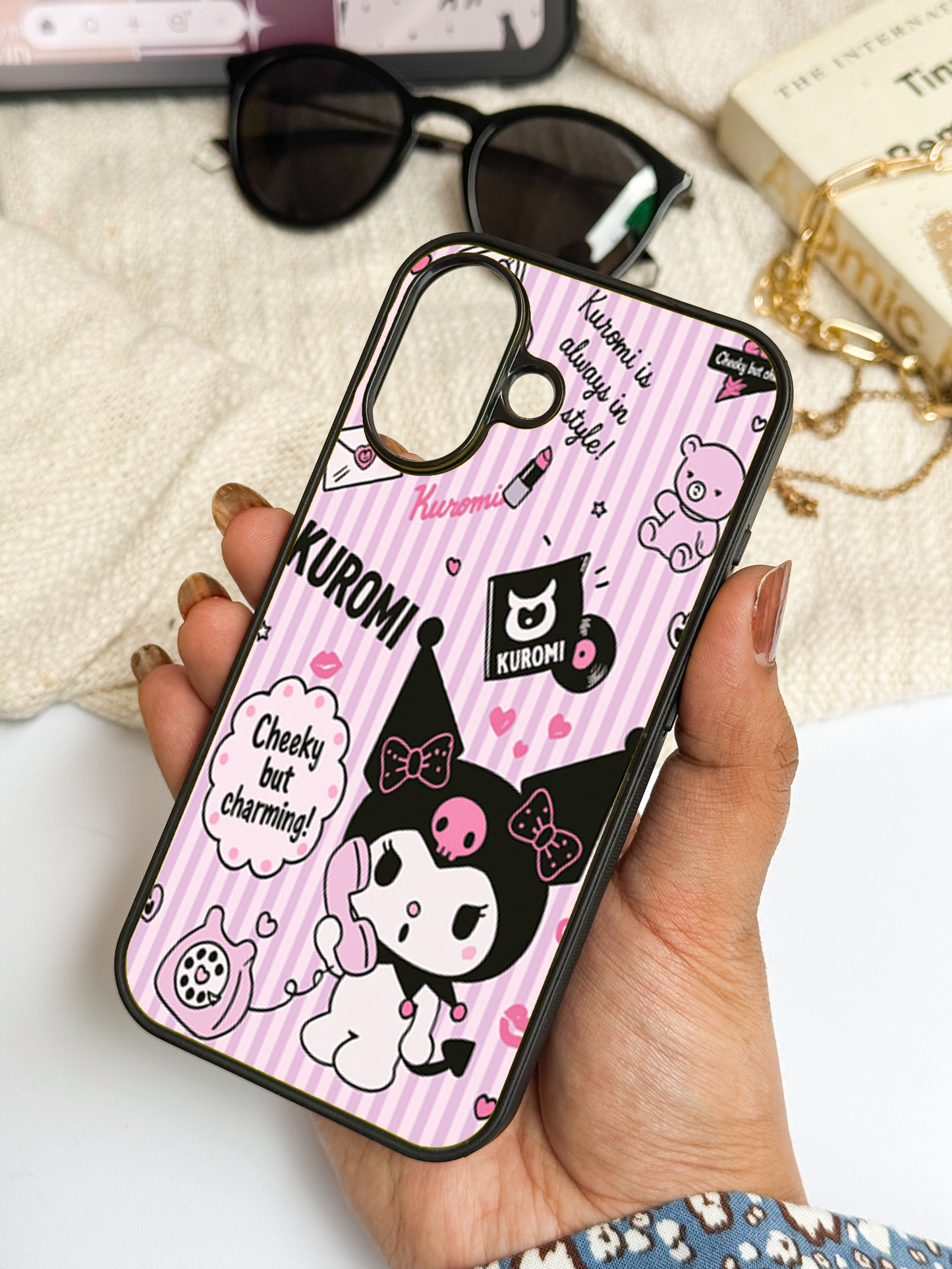 Kuromi Cat  Back Cover For iPhone 11,12,13,14,15,16 Models