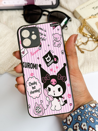 Kuromi Cat  Back Cover For iPhone 11,12,13,14,15,16 Models