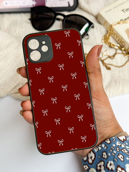 Red Bow Beaut Back Cover For iPhone 11,12,13,14,15,16 Models